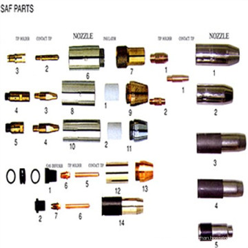 Saf piezas de la antorcha de soldadura